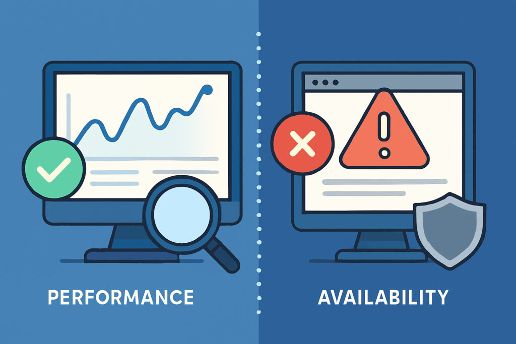 Performance Monitoring vs. Availability Monitoring